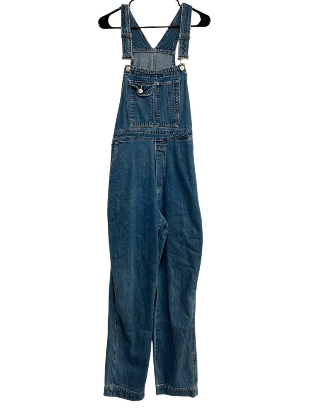 Gap Medium Vintage Blue Denim Overalls 100% Cotton Pockets Heritage Style Retro